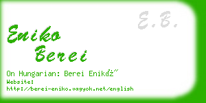 eniko berei business card